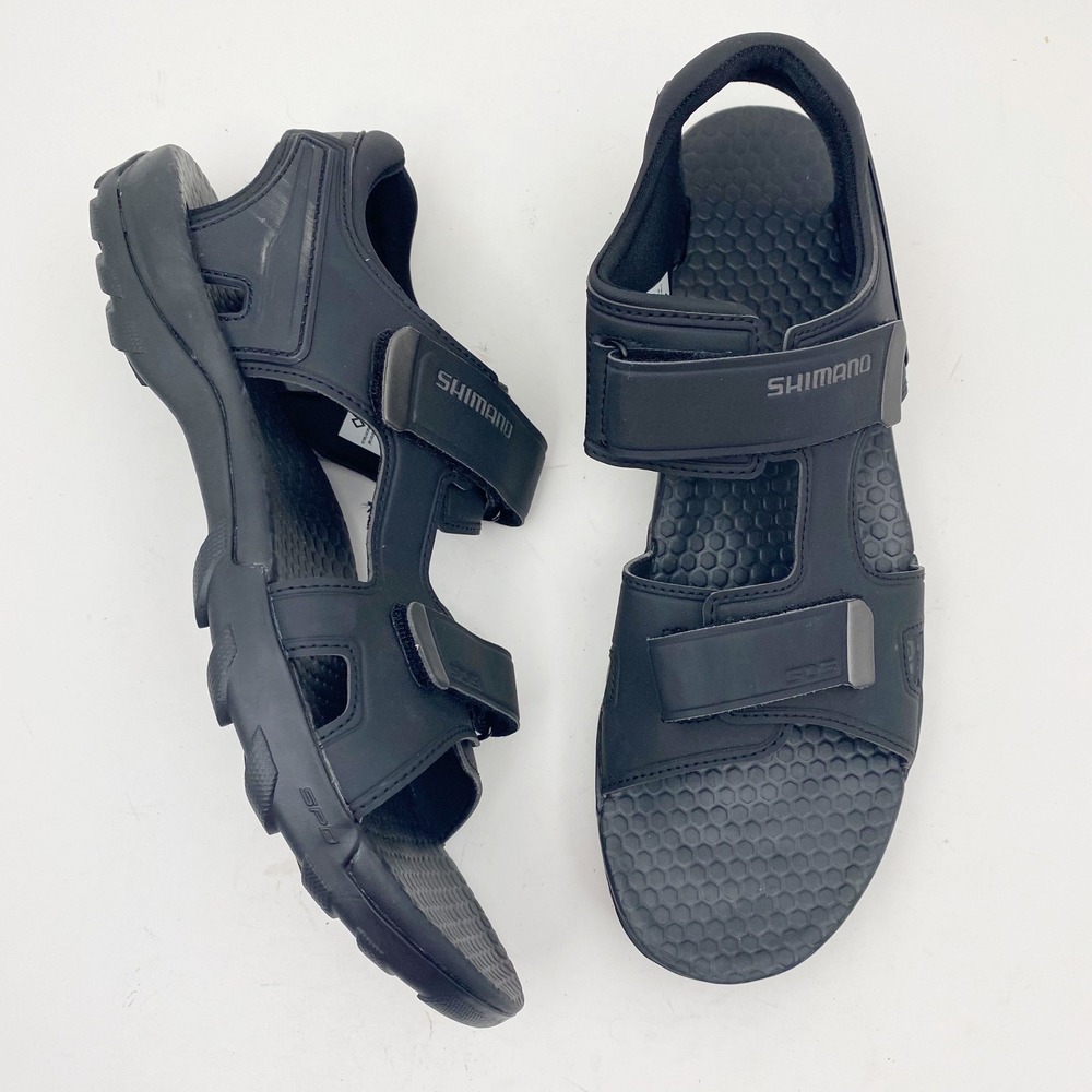 Shimano Black SD5 Touring Sandal SPD Cycling Sandals Mens 10 Clipless - Picture 1 of 7